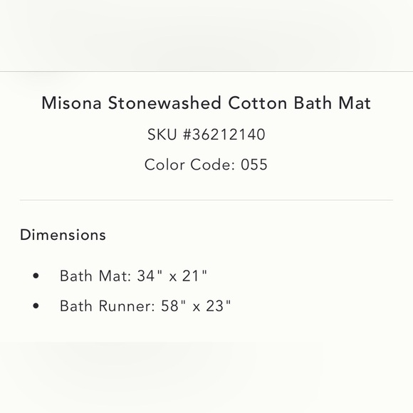 Anthropologie Misona Stonewashed Cotton Bath Mat NWOT - Picture 5 of 11